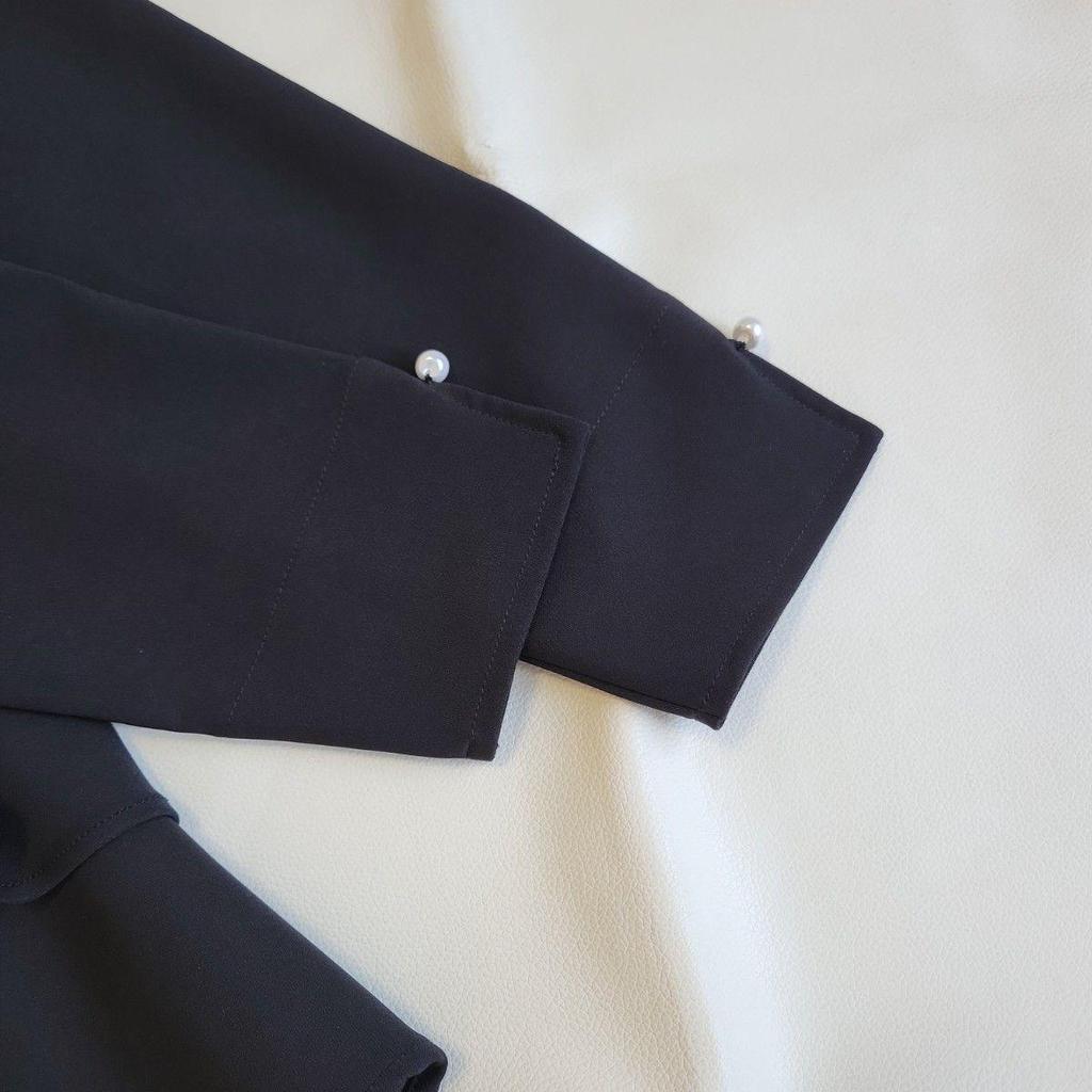 Used Maison de Dolce. Maison de Dolce Pearl Peplum Blouse M Black Black Ceremony
