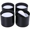 2/4 Piezas Elevadores de Muebles para Cama Elevación en Alturas Elevadores de Alta Resistencia para Sofá Sillón Escritorio Mesa Negro Redondo Cuadrado Protector de Suelo