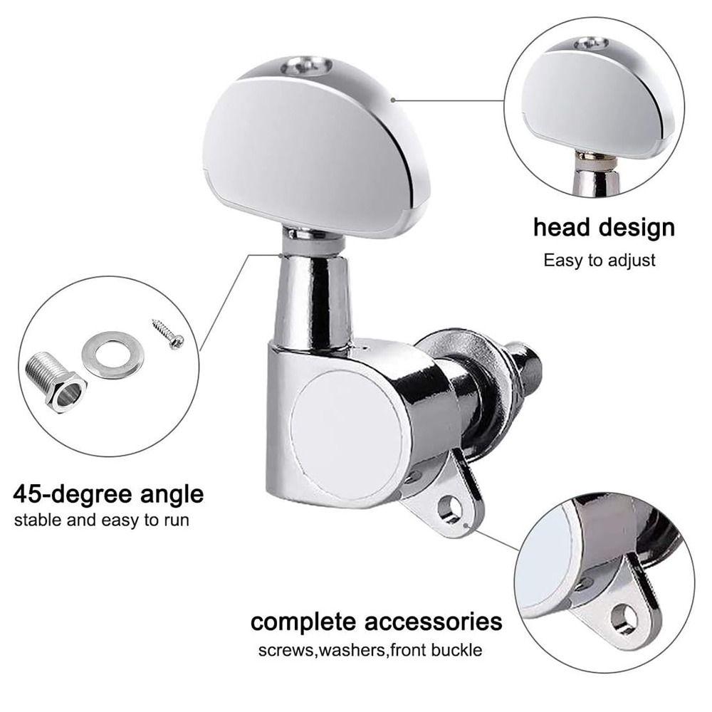 6Pcs 3 Left/Right Machine Heads Guitar String Tuning Pegs  Musical Instrument Accessories