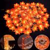 LED String Lights with Artificial Maple Leaves Battery Operated Indoor Outdoor Decorative Lighting for Seasonal Holiday Party Room Decor