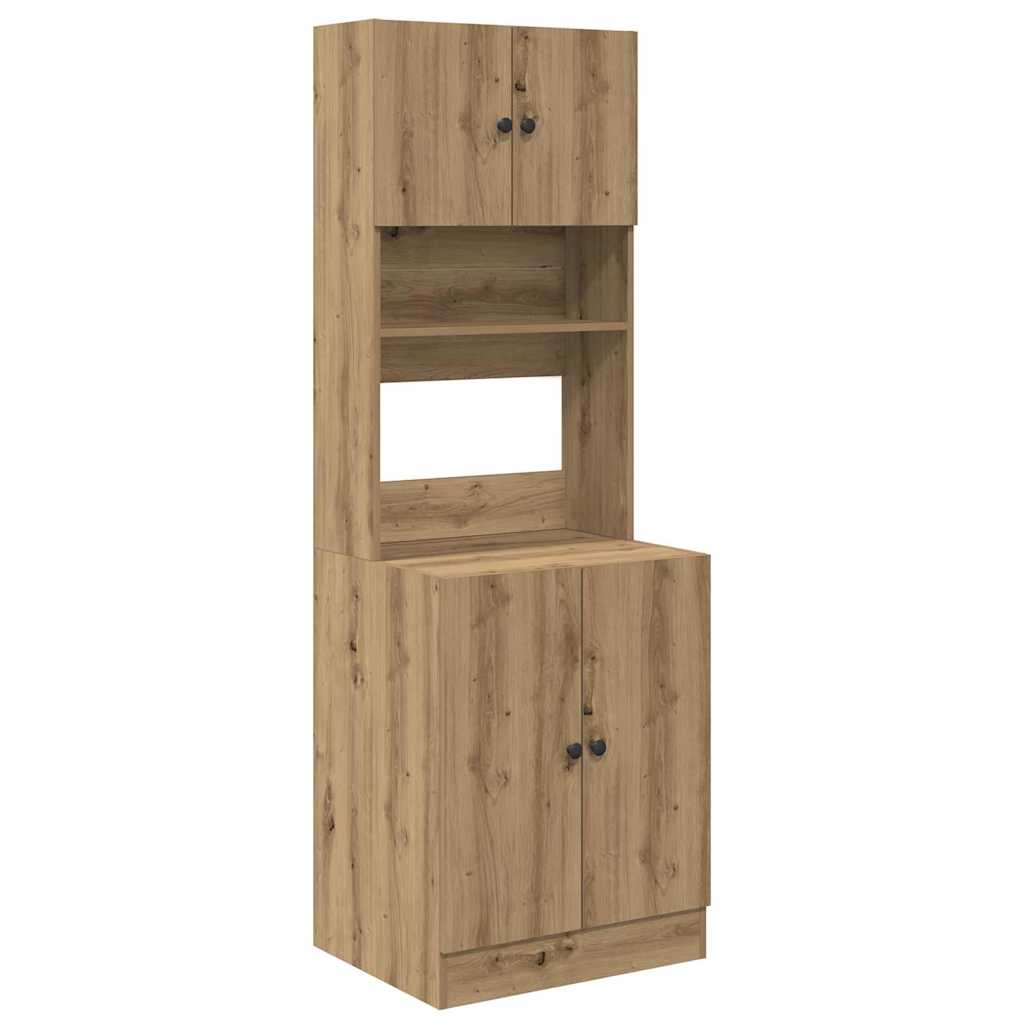 Kitchen Buffet with Shelf 2 Pcs Artisan Oak 60 X 50 X 180 Cm