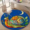 1pc Snail Moon Office Round Area Rug, Indoor Mat Suitable ForOffice, Under Office Chairs Bedroom Living Room Home Decor, Room Deco D055