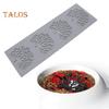 3D Leaf Coral Pattern Baking Mold Easy Demoulding Chocolate Thin Cake Dessert Silicone Baking Mould Stamping Mat