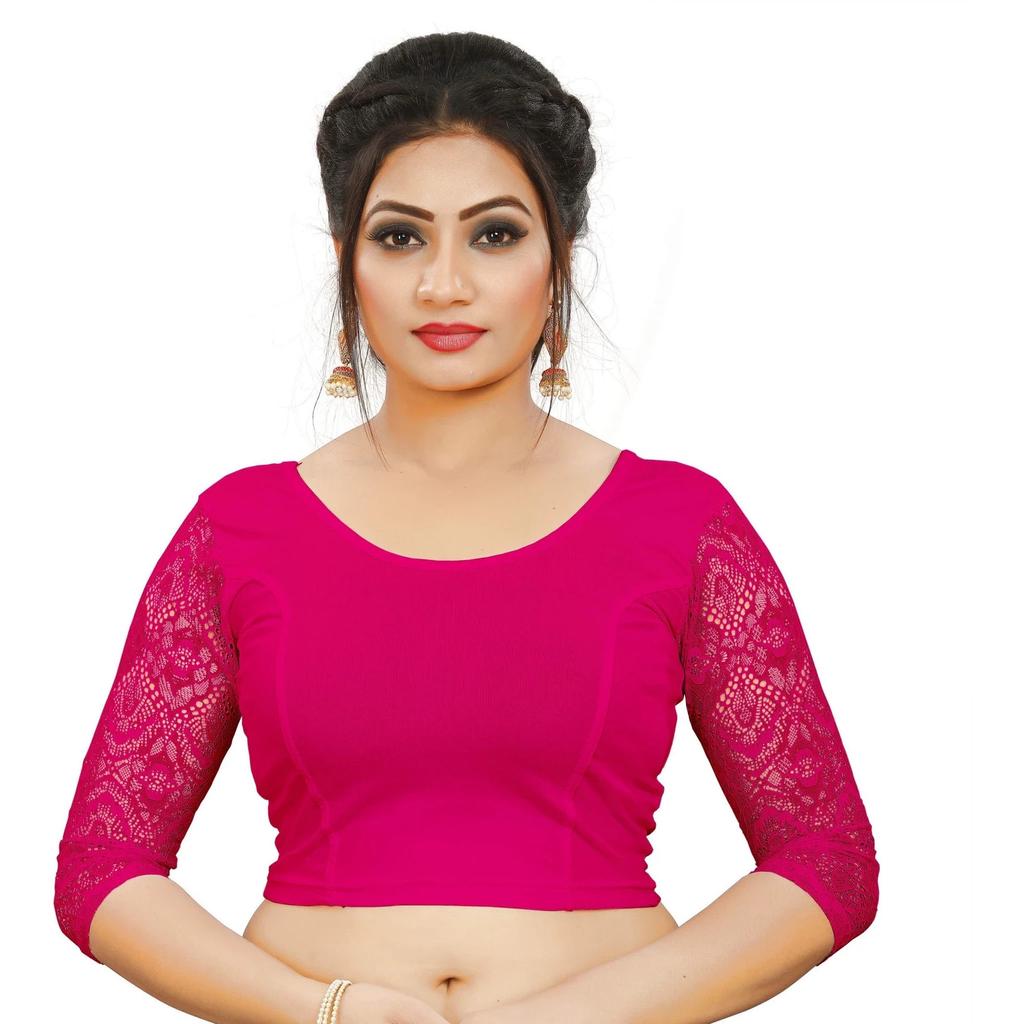 Indian Women's Round Neck Choli Bollywood Wedding Party Wear Readymade Blouse