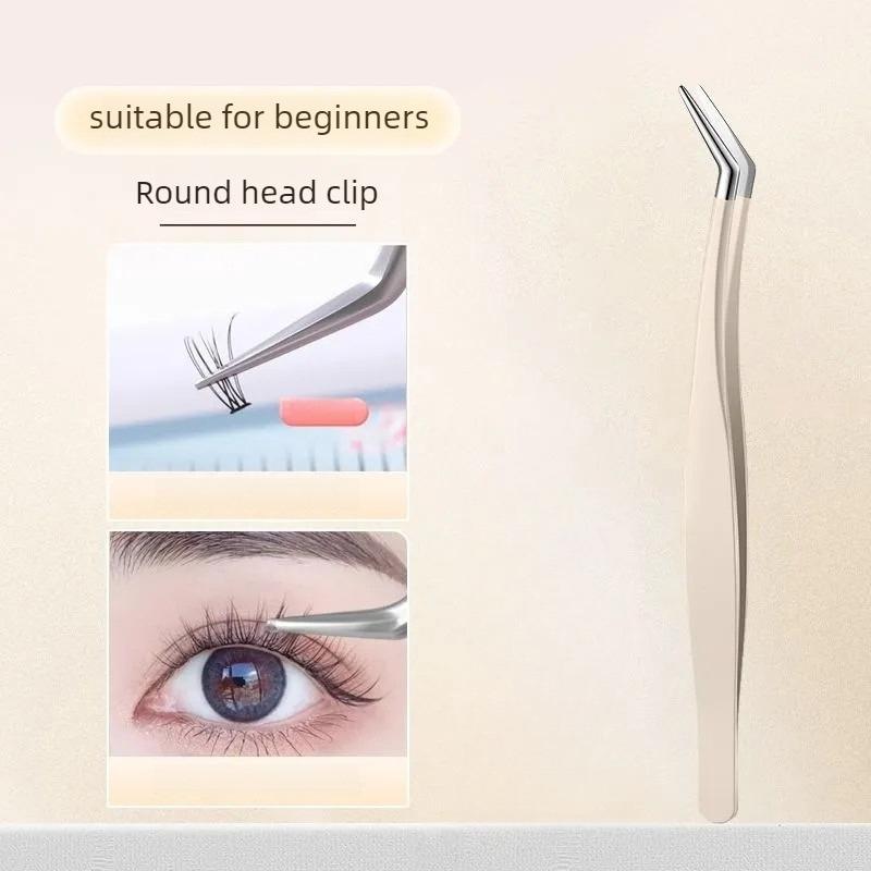 High Precision False Eyelash Tweezers Wedding And Vaccination Beginners Stainless Steel Eyelash Tweezers Grafting False Eyelash