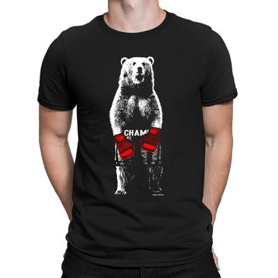 BOXING BEAR Heren Grappige Boxer T-shirt Training Gym Handschoenen Workout Cadeau