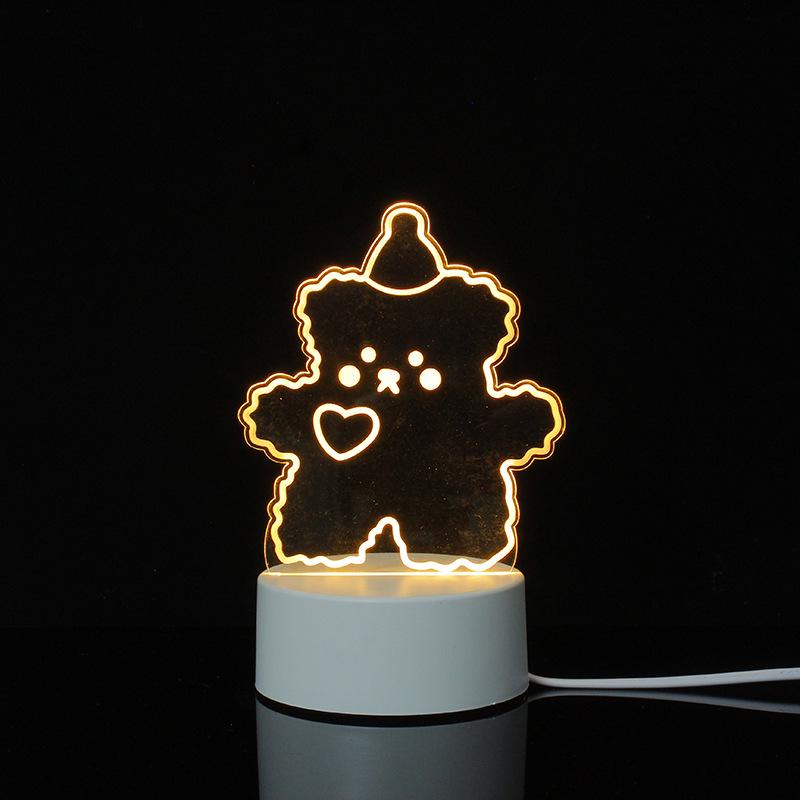 3D Cartoon Night Light: Custom Acrylic Bedside Lamp for Atmosphere & Gifts