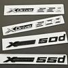 Pro X5 X7 XDrive 50d 55d Zadní Vnější Doplňky Logo XDrive 50d 55d Znak ABS Chrom Černý Zadní Kufr Znak Nálepka
