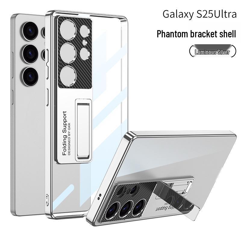 Samsung S25 Ultra Case: Transparent, Ultra-Thin Plated Phantom with Precise Holes & Stand