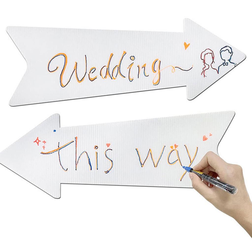 Blank Garden Sign With Ground DIY Corrugated Plastic Sign Lawns Sign Party Sign Arrowing