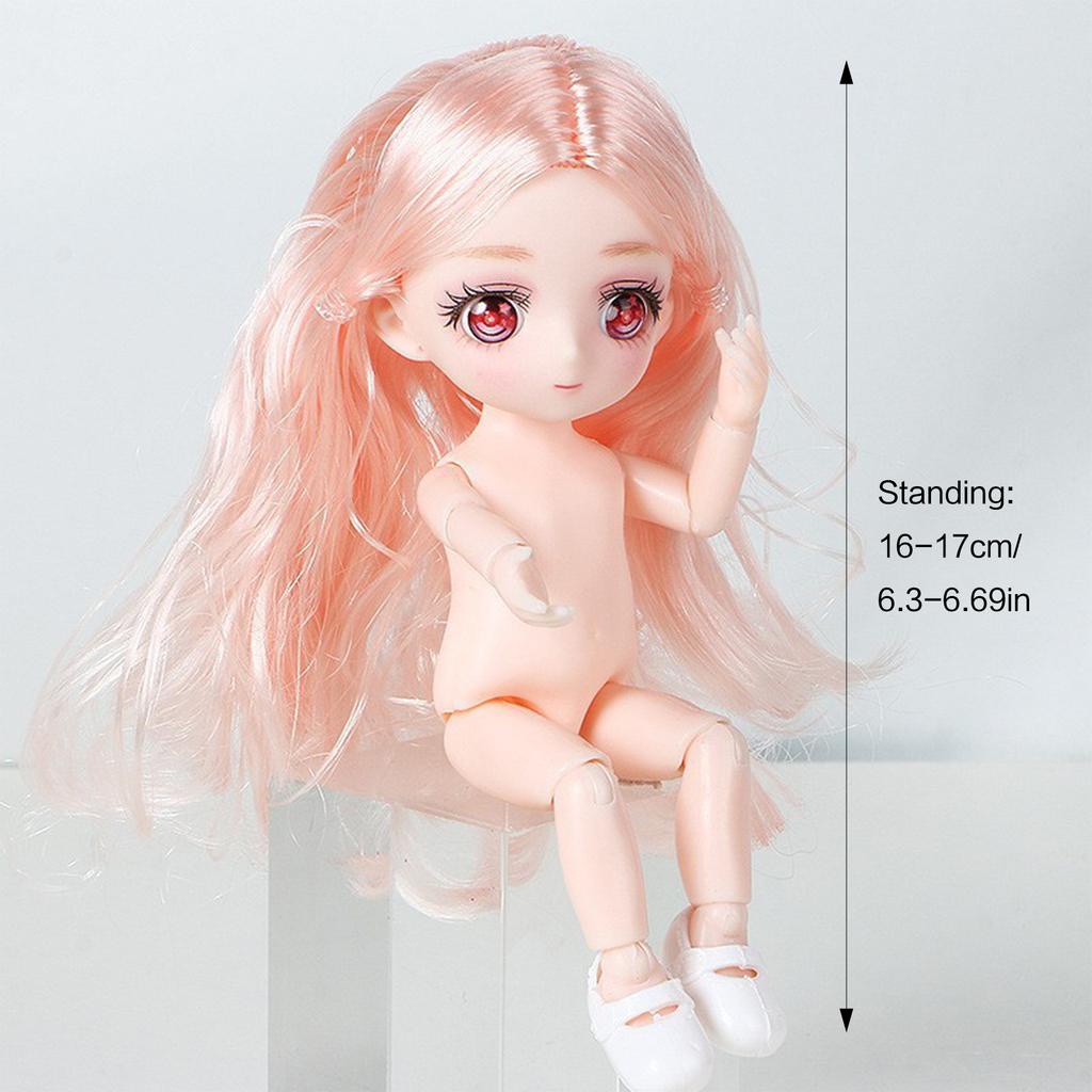 Human Girls Body Figure Model 16-17cm Movable Joints Figure Models for Children Early Learning Toys
