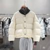Winter new down jacket women's short down small knitted stand-up collar puffs bread jacket tide
