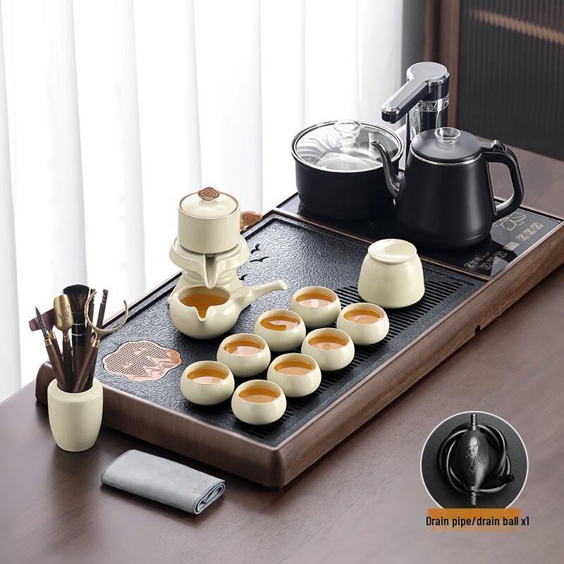 Automatic Ceramic Kung Fu Tea Set with Integrated Kettle