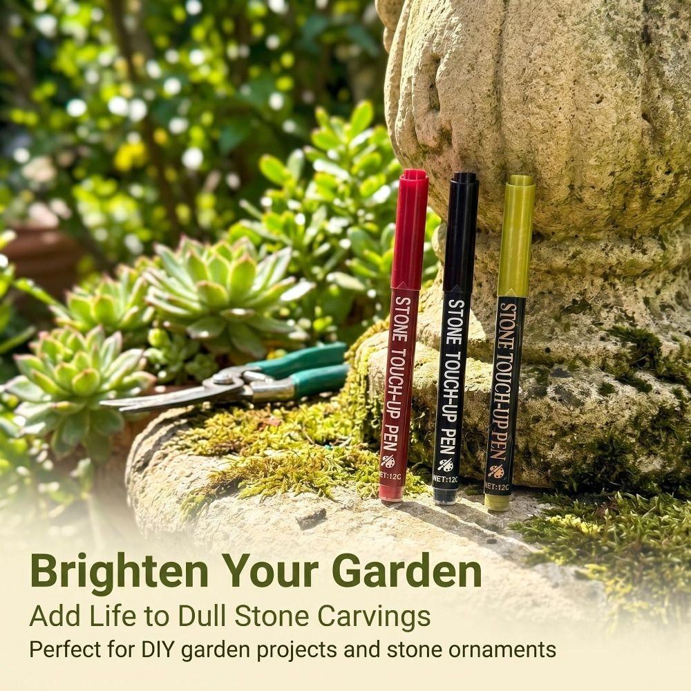 Waterproof Tombstone Touch Up Paint Pen Quick-Drying Gold Metal Marker Inscription Restoration