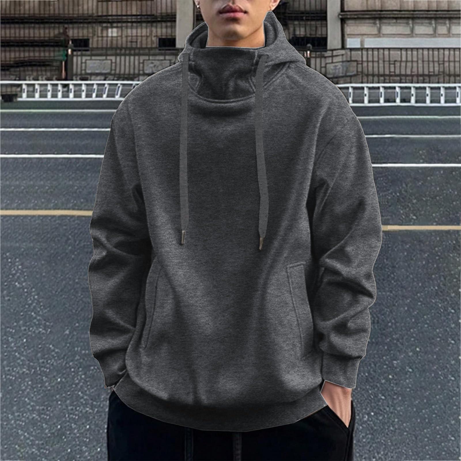 

Толстовки для мужчин с длинным рукавом повседневный пуловер теплые зимние M