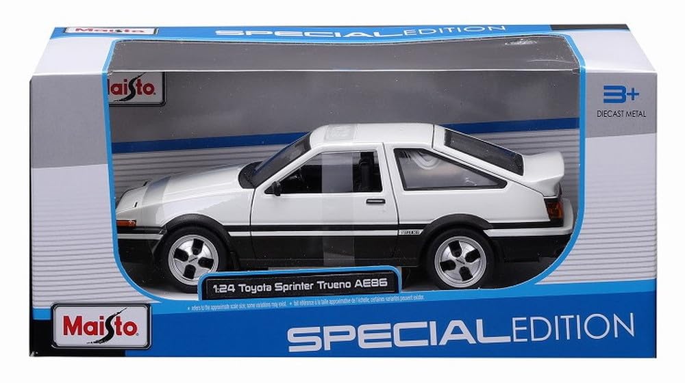 Kyosho Maisto Maßstab Toyota Sprinter Trueno Fertigmodell MS32916WT 1/24 (AE86) Weiß schwarz
