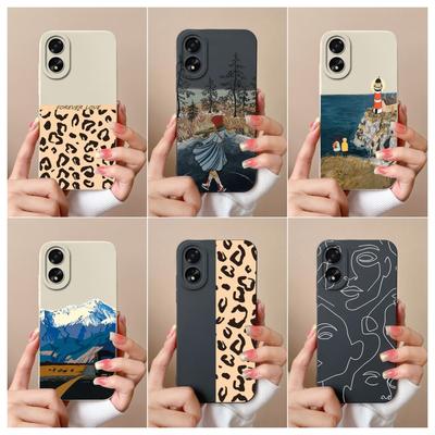 Etui na OPPO A2 A38 A79 A98 Realme C53 Narzo N53 Pokrowiec na telefon Czarny biały Modna torba na telefon Miękki płynny silikon Odporna na wstrząsy matowa obudowa do obudowy OPPO