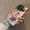 Cute Cartoon Girl Phone Case, Colorful Graffiti Art Mirror Surface Cover, Shockproof Protective Case