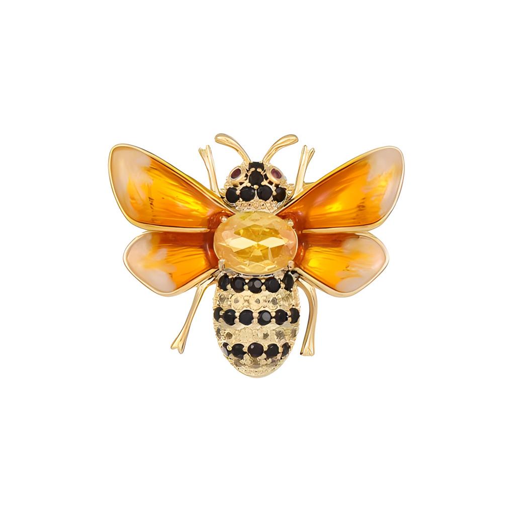 Exquisite Bee High-end Women's Light Luxury Ins Trendy Collar Anti-exposure Buckle Brooch