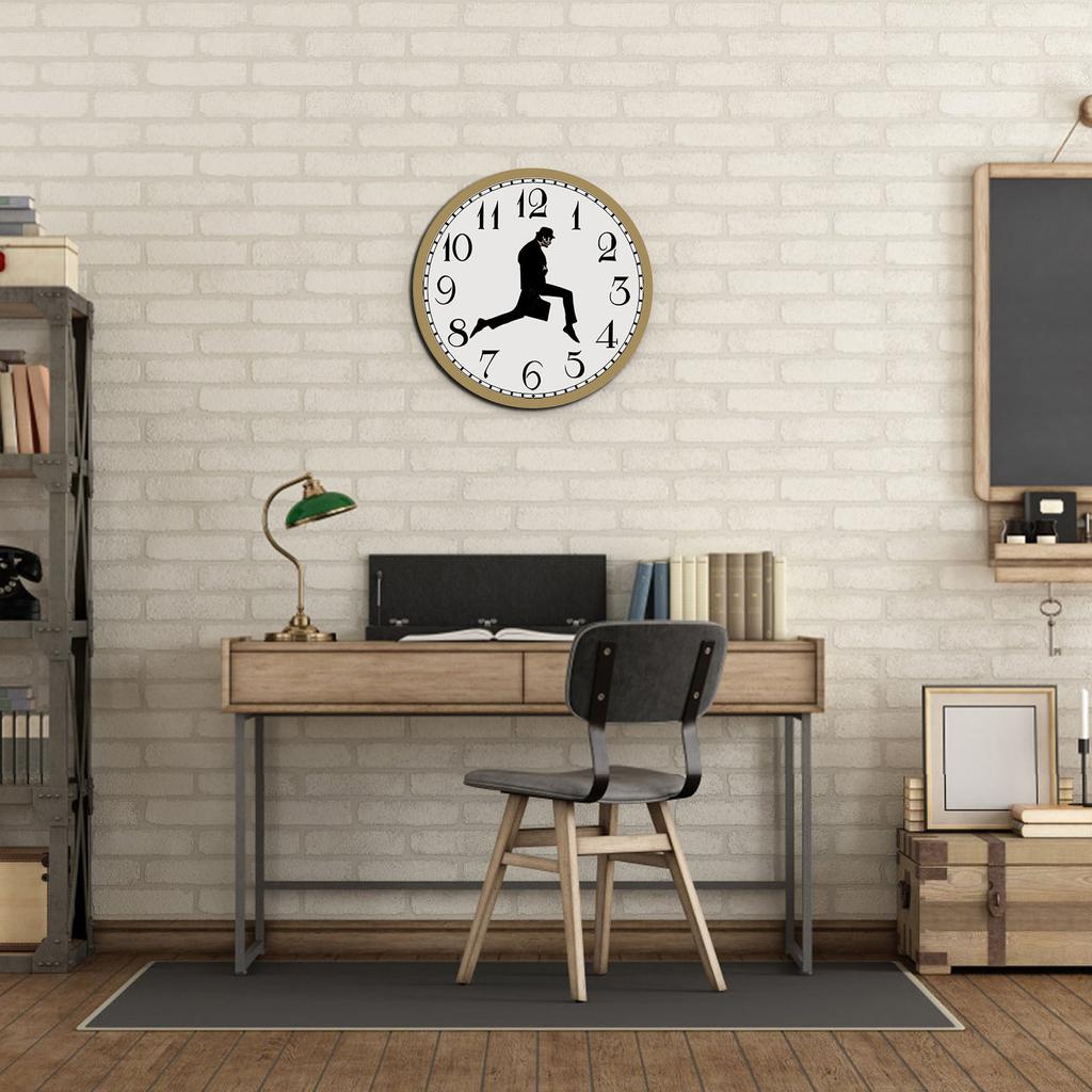 Silly Walk Wall Clock  Creative Wall Clock Artwork Sweep Seconds Silent