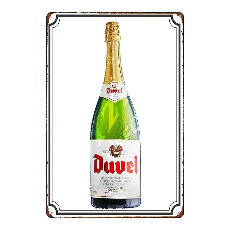 Belgian Beer Chouffe Duvel Metal Tin Sign Plate Wall Pub Kitchen Restaurant Home Art Decor Vintage Iron Poster  DU-2000