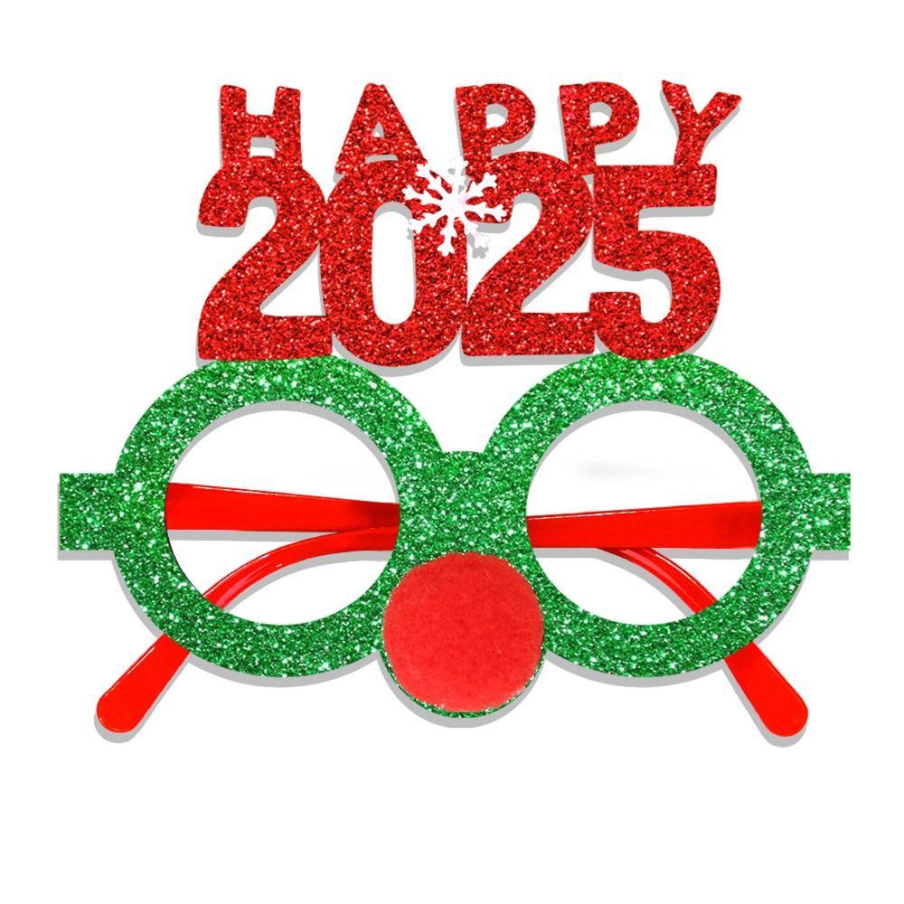 6pcs Funny Santa Claus Snowman Glasses Cartoon New Year Decorative Glasses  Masquerade Party