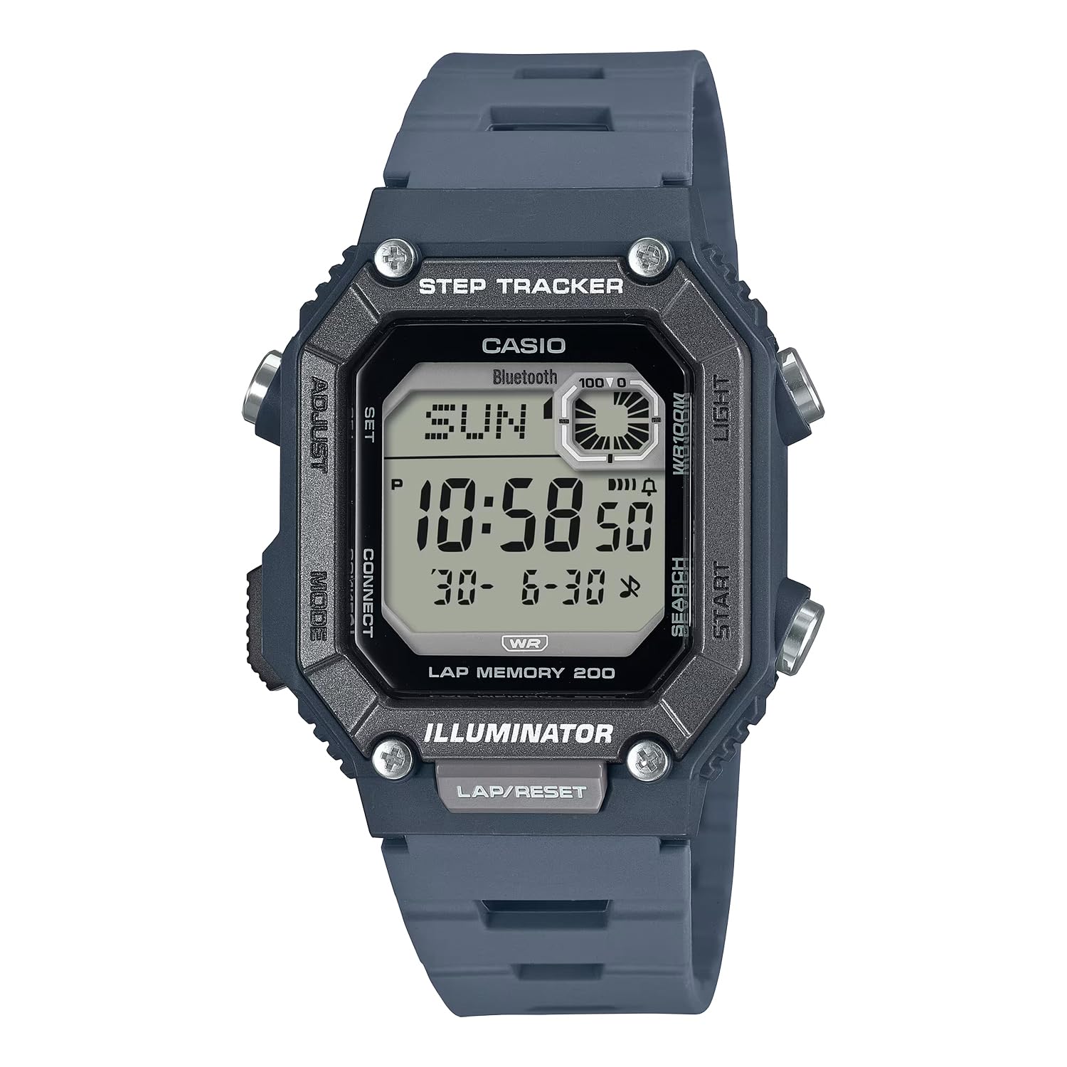 

CASIO цифровые часы Mobile Link Bluetooth оборудованный шагомер темно-синий серый Overseas модель [Casio] WS-B1000-2AV мужские [Товар]