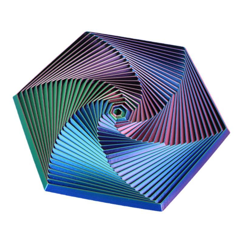 3D Printed Hexagon Optical Illusion Toy: Creative, Educational, Rotatable, and Stress-Relieving