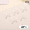 50Pcs Ribbon Resin Bow Nail Charm Parts 3D  Nail Art Decoration Accessories Supplies For Diy Korean Manicure Design