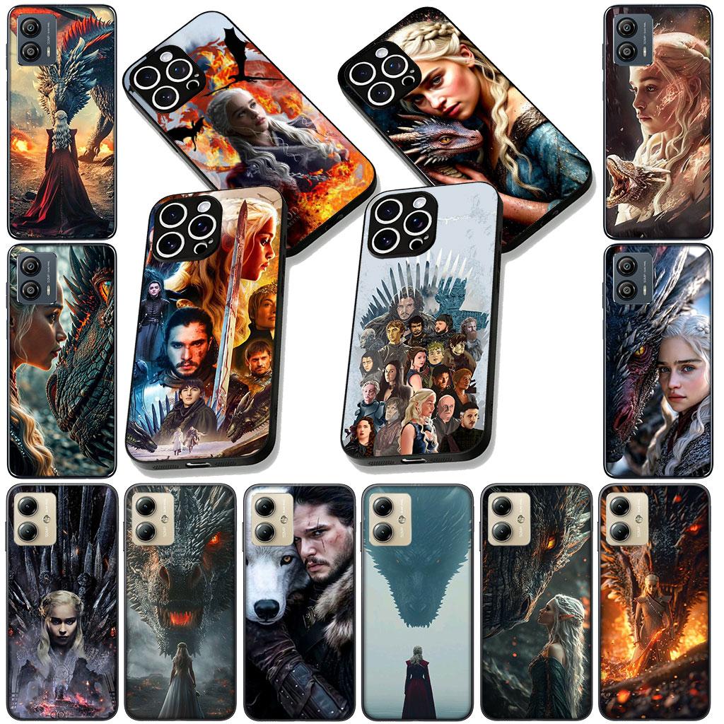 Poster Dragon Mother Thrones Phone Cover for Motorola Moto G86 G14 G35 G34 G45 G55 G64 G75 G85 G24 G15 G54 G57 Power Soft Case