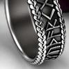 Vintage Men Women Band Ancient Character Ring Finger Party Club Jewelry Gift