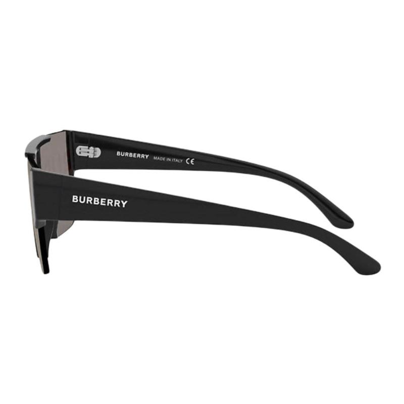Burberry Personality Lettering On the Side Plastic Irregular Sunglasses Men's Black