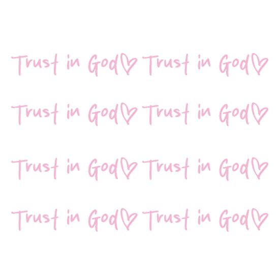 2/4/6/8Pcs Trust in God Rearview Mirror Stickers Strong Stickiness Waterproof Self Adhesive Car Decals Automotive Exterior Decals
