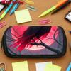 1pc a Blood Moon Crow Themed Double-Layer Pencil Case Featuring a Multi-Layer Flip Cover Design. It Includes a Storage Compartment with a Zipper Closu