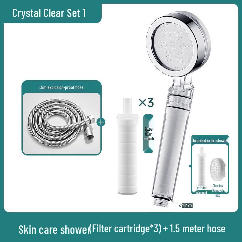 Duschkopf mit Druck, Filter und Chlorid-Entfernung für antibakterielle Hautpflege – Ideal für Zuhause und Reisen