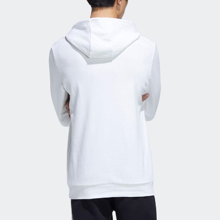 Adidas Neo Logo Color Block Striped Hooded Sports Academy Sweatshirt Men Sweatshirt White HD4672