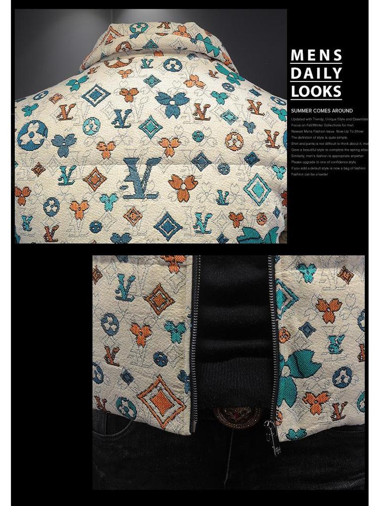Hochwertige Herren-Jacquardjacke mit 90% Daunenfüllung - Herbst/Winter 2025 Edition