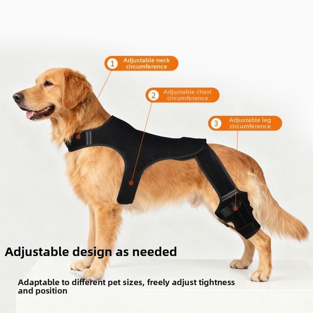 Reflective Design Dog Rear Leg Brace Adjustable Elbow Protection Cover Post-Operation Care