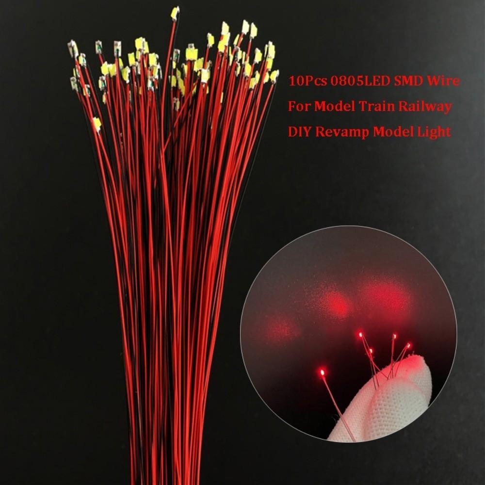 10 Stück HO N OO Maßstab Modellbahn Licht Rot Schwarz Linie DIY Umbau Modell Licht