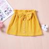 Dětská móda Ležérní sukně Jednobarevná Mašle Jednořadé Zapínání Krátká sukně