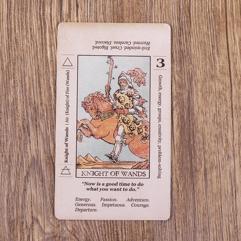 Tarot Card With Meaning On Them Beginner Tarot Keyword Antiqued Tarot Deck Learn Tarot In English 78 Cards Reversed