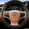 Leather Car Steering Wheel Cover for LEXUS VX RX TXL LX IS CT TX ES GX LS UX LM RZ Series Steering Covers Interior Accessories
