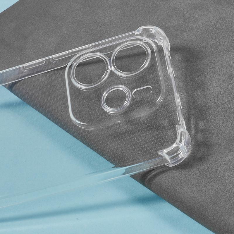 Pro Xiaomi Redmi Note 14 4G (164,84 mm) Zesílené pouzdro na telefon se čtyřmi rohy proti pádu Průhledný kryt z TPU