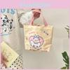 Canvas Trendy Tote Bag With Fun Cartoon Prints Perfect For Shopping And Daily Outings