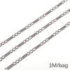 Chaîne Cœur en Acier Inoxydable de 0,5/1 Mètre Chaîne Cubaine Chaîne Punk de Base pour la Fabrication de Colliers Bracelets Bijoux Accessoires