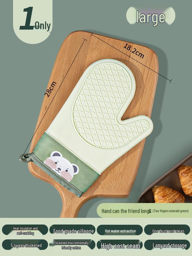 Guanti da forno in silicone resistenti al calore per la cottura al forno e al microonde