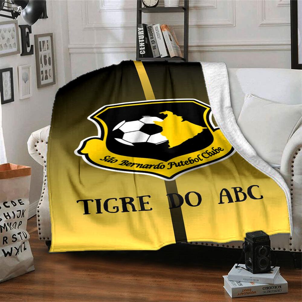 São Bernardo FC Print Flannel Blanket High Quality Warm Comfortable Cover for All Seasons Perfect for Gifts Home Decor