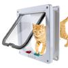 Cat and Dog Flag Door , 4 Way Locking Cat Flap Door for Interior Exterior Doors, Weatherproof Pet Doors for Cats & Doggie , Suitable for Window & Wall