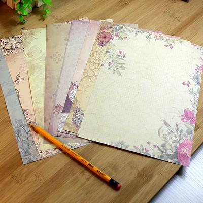 10pcs Vintage Letter Pads  for Envelope Postcards Letter Paper Message Notes Paper Sheets Korean Stationery Office Supplies