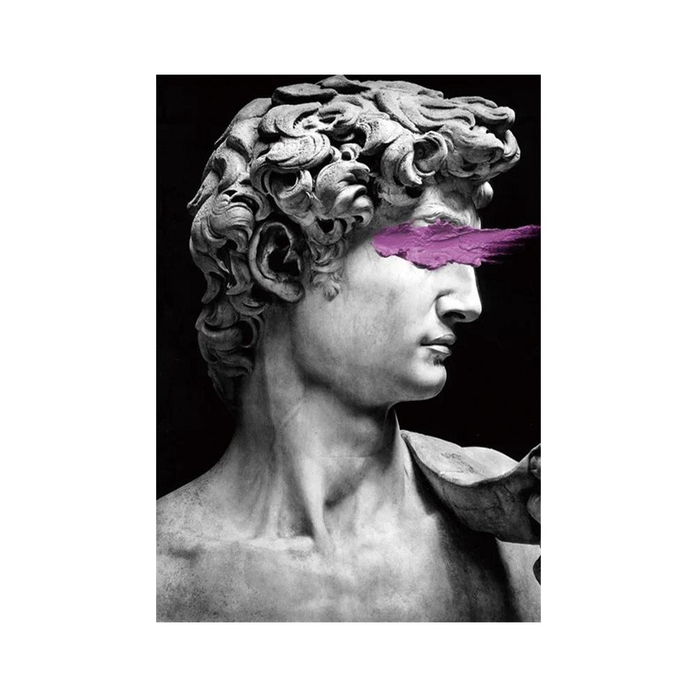 Statue of David Graffiti Art Canvas Painting David Head Sculpture Posters and Prints Street Wall Art Pictures for Room Decor